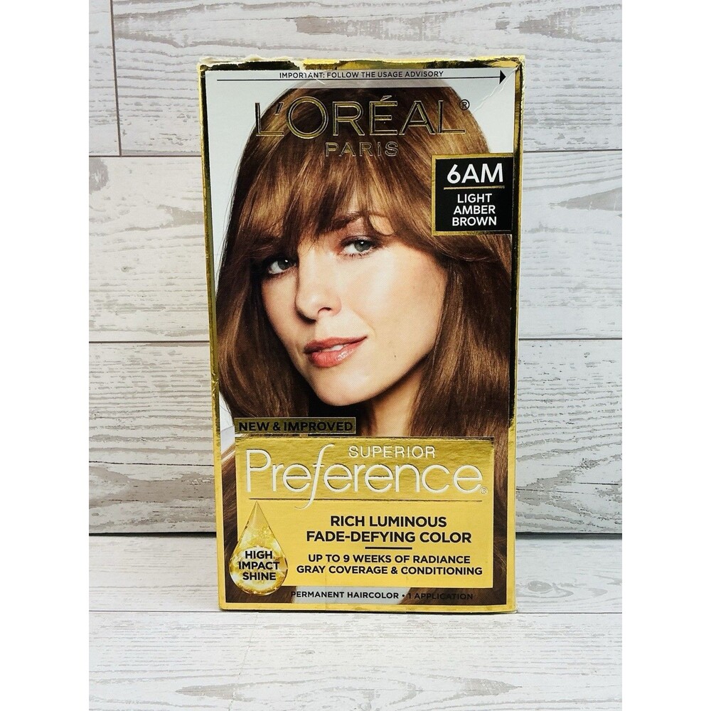 L'Oréal Paris Superior Preference Permanent Hair Color - 6AM Light Amber Brown